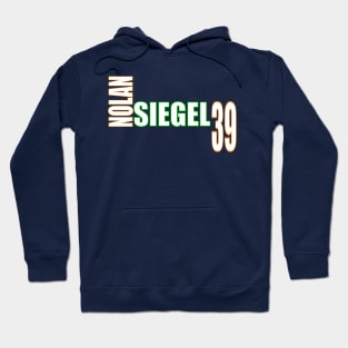 Nolan Siegel '23 white text Hoodie